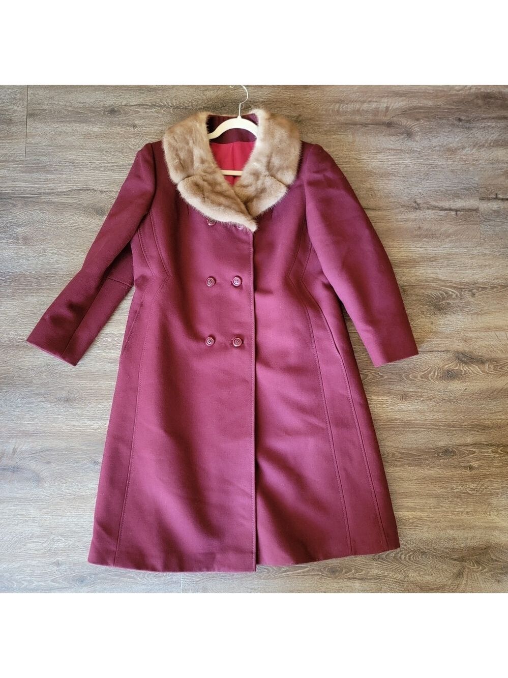 Vintage Fur Collar Wool Coat #2761
